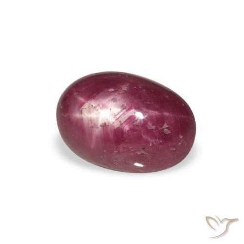 Rubino Stellato Medium Light-Purple naturale da 2.87 ct, Ovale, Opaco