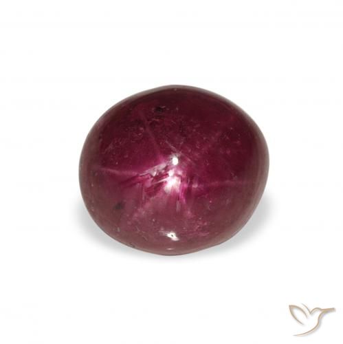 4.02ct Naturale Viola rossastro Rubino Stellato, Ovale, Opaco