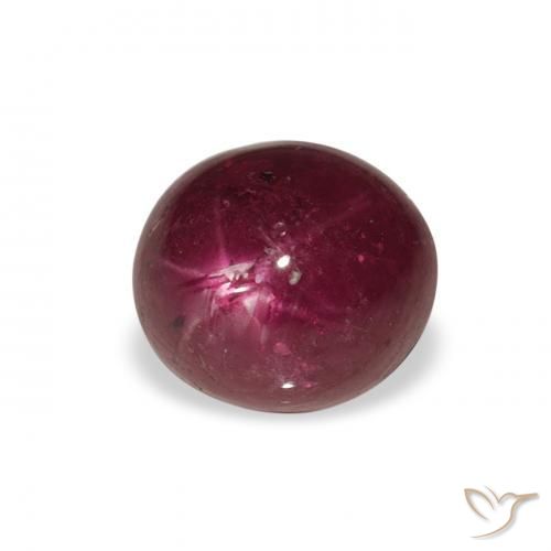 Rubino Stellato Viola rossastro naturale da 4.02 ct, Ovale, Opaco