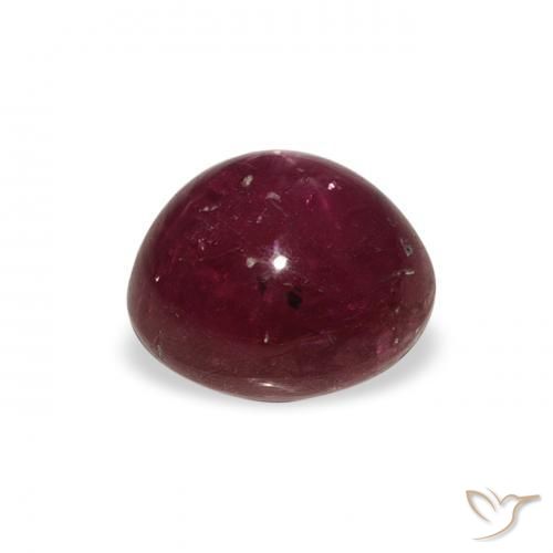 Rubino Stellato Viola rossastro naturale da 4.02 ct, Ovale, Opaco
