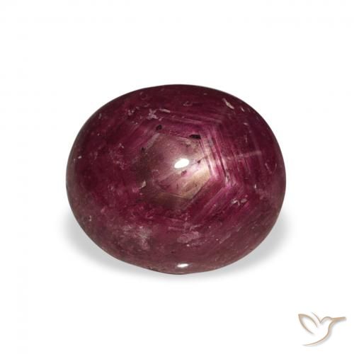 3.62ct Naturale Rosso scuro Rubino Stellato, Ovale, Opaco
