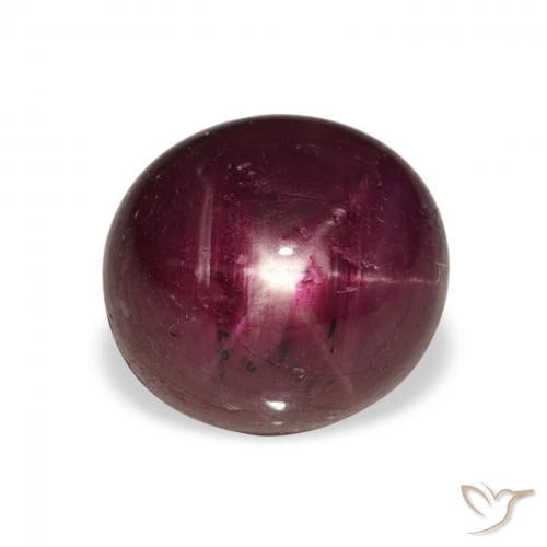 5.04ct Naturale Rosso scuro Rubino Stellato, Ovale, Opaco