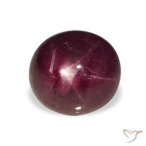 Rubino Stellato Rosso scuro naturale da 5.04 ct, Ovale, Opaco