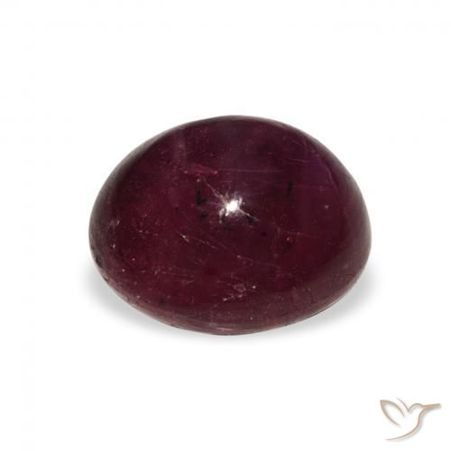 Rubino Stellato Rosso scuro naturale da 5.04 ct, Ovale, Opaco