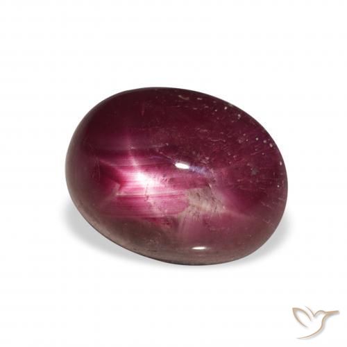 Rubino Stellato Rosso scuro naturale da 6.34 ct, Ovale, Opaco