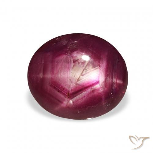 3.53ct Naturale Rosso scuro Rubino Stellato, Ovale, Opaco