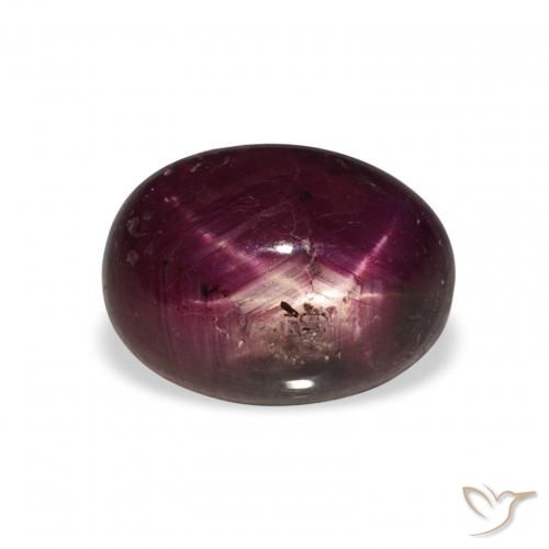 5.20ct Naturale Rosso porpora intenso Rubino Stellato, Ovale, Opaco