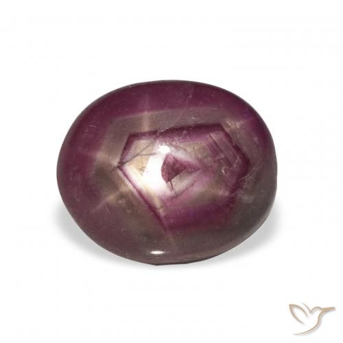 6.42ct Naturale Rosso scuro Rubino Stellato, Ovale, Opaco