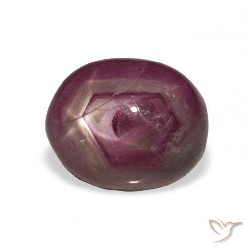 Rubino Stellato Rosso scuro naturale da 6.42 ct, Ovale, Opaco