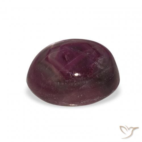 Rubino Stellato Rosso scuro naturale da 6.42 ct, Ovale, Opaco