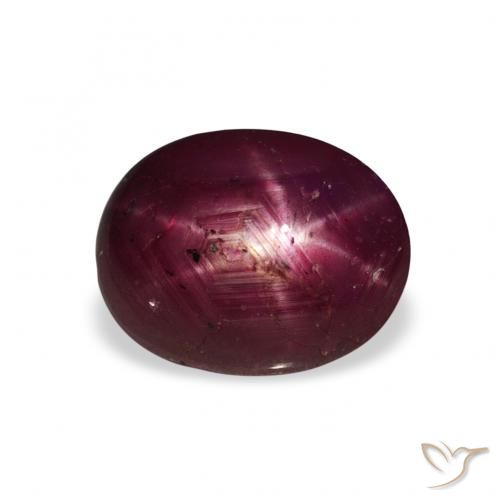 3.20ct Naturale Rosso scuro Rubino Stellato, Ovale, Opaco