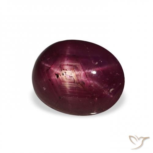 Rubino Stellato Rosso scuro naturale da 3.20 ct, Ovale, Opaco
