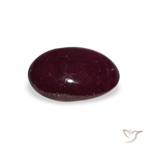 Rubino Stellato Rosso scuro naturale da 3.20 ct, Ovale, Opaco