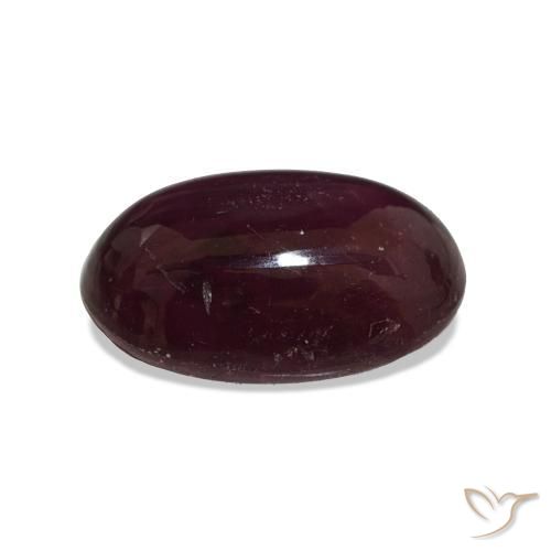Rubino Stellato Rosso lampone naturale da 4.46 ct, Taglio ovale, Opaco