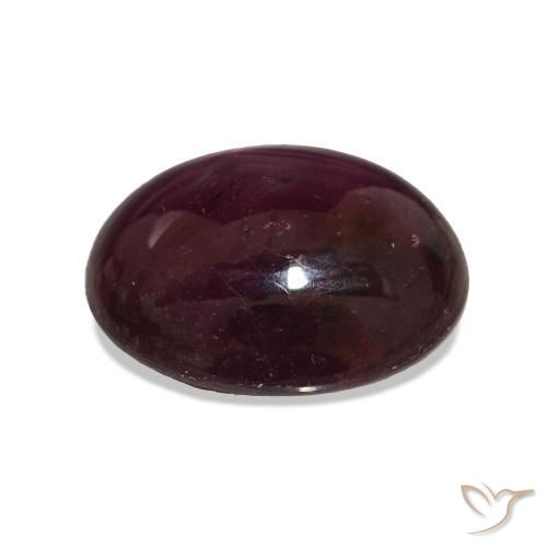 Rubino Stellato Rosso lampone naturale da 6.90 ct, Ovale, Opaco