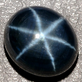 Zaffiro stellato naturale blu da 12,43 ct, taglio ovale, traslucido