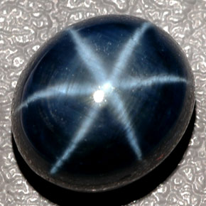 Zaffiro stellato naturale blu da 12,43 ct, taglio ovale, traslucido