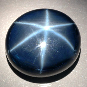 Zaffiro stellato naturale blu da 78,81 ct, taglio ovale, opaco