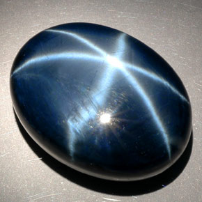 Zaffiro stellato naturale blu da 81,27 ct, taglio ovale, opaco