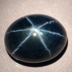 Zaffiro stellato Blu naturale da 12.02 ct, Taglio ovale, Traslucido