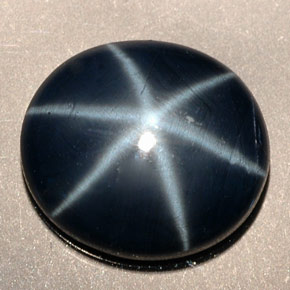 Zaffiro stellato naturale blu da 5,38 ct, taglio ovale, opaco