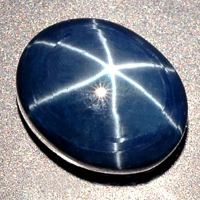 Zaffiro stellato Blu naturale da 14.42 ct, Taglio ovale, Opaco