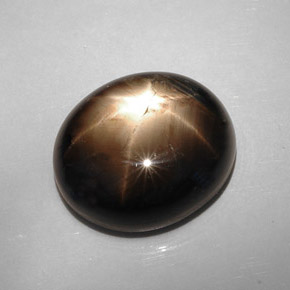 Zaffiro stellato Nero naturale da 22.73 ct, Taglio ovale, Opaco
