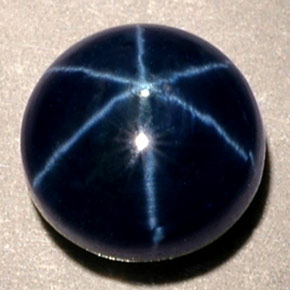 Zaffiro stellato naturale blu da 1,94 ct, taglio rotondo, traslucido