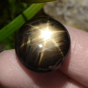 Zaffiro stellato naturale nero da 30,49 ct, taglio ovale, opaco