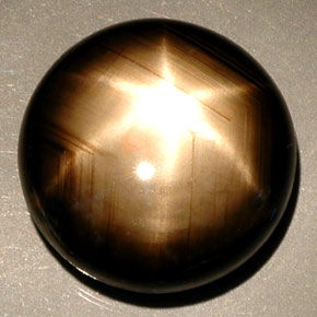 Zaffiro stellato Nero naturale da 32.61 ct, Taglio rotondo, Opaco