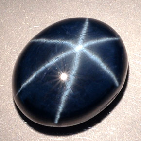 Zaffiro stellato naturale blu da 19,63 ct, taglio ovale, opaco