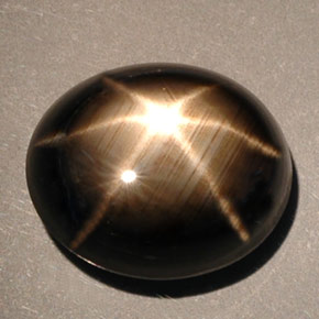 Zaffiro stellato naturale nero da 10,00 ct, taglio ovale, opaco