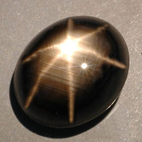 Zaffiro stellato naturale nero da 10,00 ct, taglio ovale, opaco