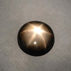 Zaffiro stellato naturale nero da 12,04 ct, taglio ovale, opaco