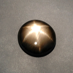 Zaffiro stellato naturale nero da 12,04 ct, taglio ovale, opaco