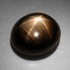 Zaffiro stellato Nero naturale da 15.28 ct, Taglio ovale, Opaco