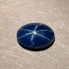Zaffiro stellato Blu naturale da 1.15 ct, Taglio ovale, Opaco
