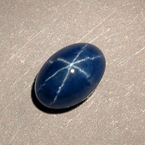 Zaffiro stellato Blu naturale da 1.15 ct, Taglio ovale, Opaco