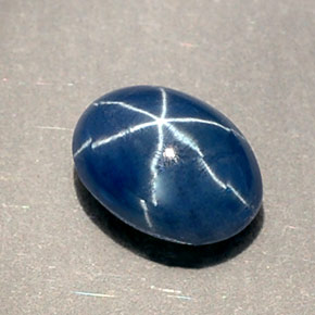 Zaffiro stellato naturale blu da 1,01 ct, trasparente, trasparente/traslucido