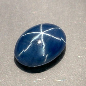 Zaffiro stellato naturale blu da 1,01 ct, trasparente, trasparente/traslucido