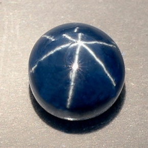 Zaffiro stellato naturale blu da 4,18 ct, trasparente, trasparente/traslucido
