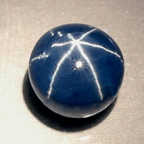 Zaffiro stellato naturale blu da 4,18 ct, trasparente, trasparente/traslucido