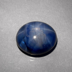 Zaffiro stellato Blu naturale da 5.38 ct, Taglio ovale, Opaco