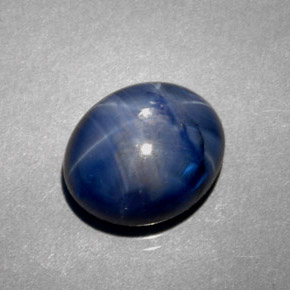 Zaffiro stellato Blu naturale da 5.38 ct, Taglio ovale, Opaco