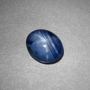 Zaffiro stellato Blu naturale da 3.71 ct, Taglio ovale, Opaco