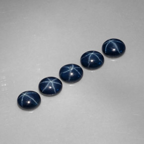 Gemme di Zaffiro stellato Blu naturale da  ct, Taglio ovale, Opaco