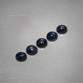 Zaffiro stellato naturale blu da  ct, taglio ovale, opaco