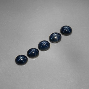 Zaffiro stellato naturale blu da  ct, taglio ovale, opaco
