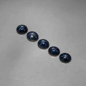 Zaffiro stellato naturale blu da  ct, taglio ovale, opaco