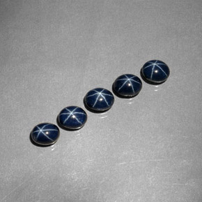 Gemme di Zaffiro stellato Blu scuro naturale da  ct, Taglio ovale, Opaco